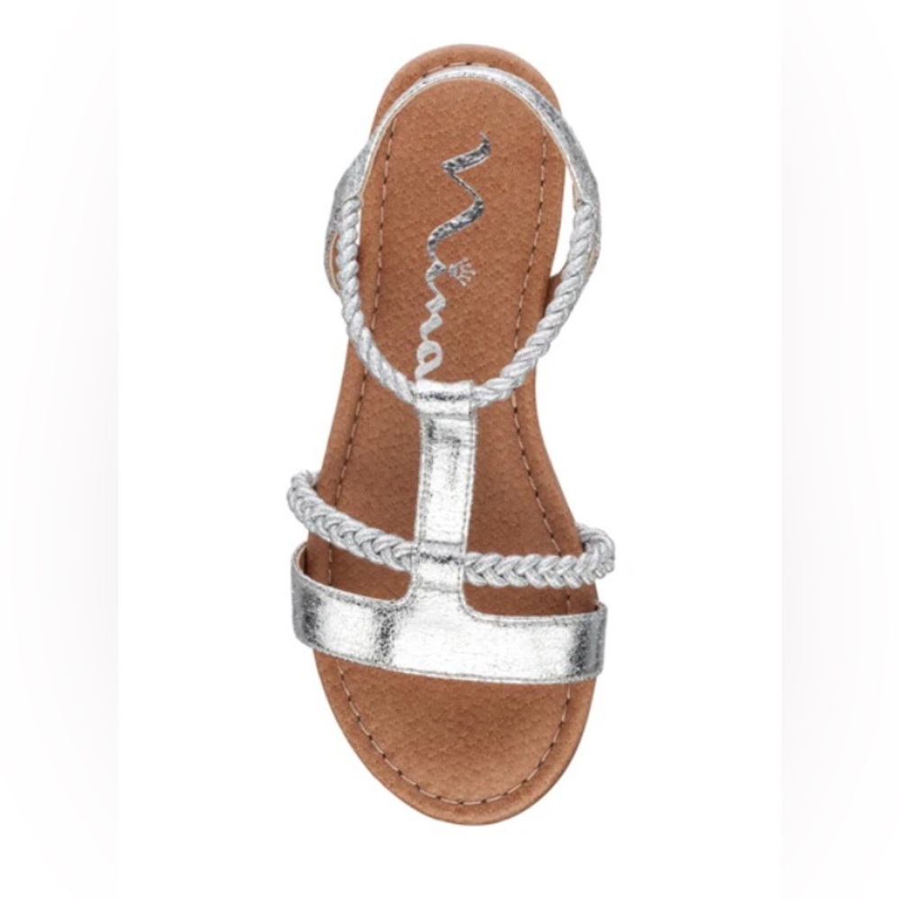 Nina silver sandals for big girls - size 6